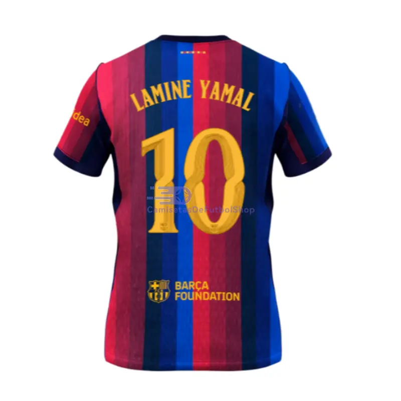 Camiseta Lamine Yamal 10 Barcelona 2026/2027 1ª Equipación Rojo/Azul UCL