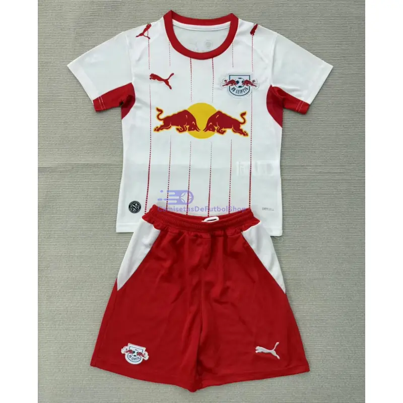 Camiseta Leipzig 2026/2027 1ª Equipación Rojo/Blanco Niño Kit