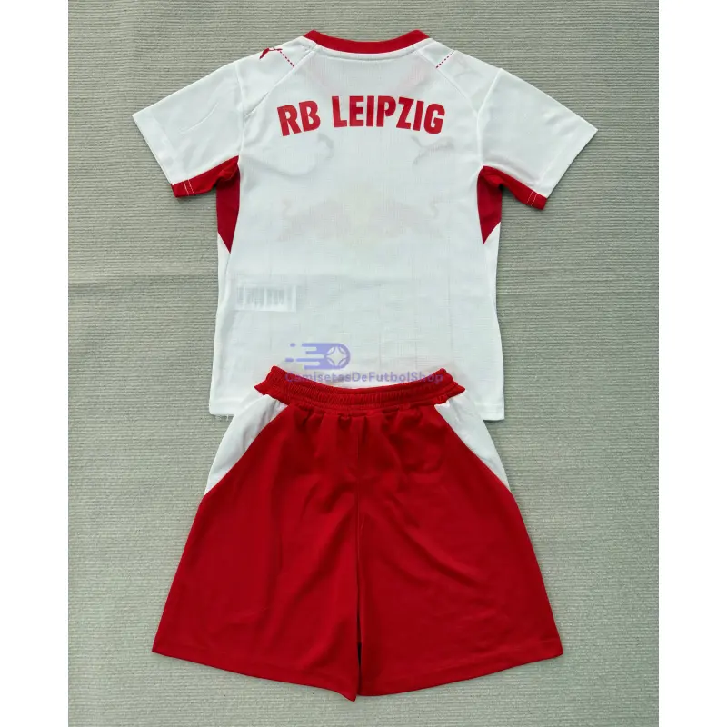 Camiseta Leipzig 2026/2027 1ª Equipación Rojo/Blanco Niño Kit