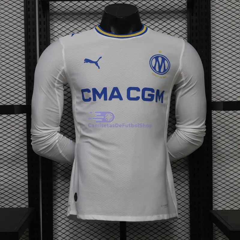 Camiseta Olympique Marsella 2026/2027 1ª Equipación ML Blanco (EDICIÓN JUGADOR)