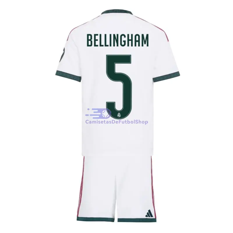 Camiseta BELLINGHAM 5 Real Madrid 2026/2027 1ª Equipación Blanco Niño Kit con Parche HP
