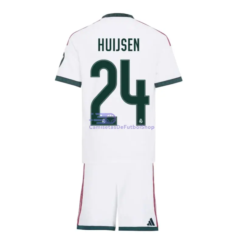 Camiseta HUIJSEN 24 Real Madrid 2026/2027 1ª Equipación Blanco Niño Kit con Parche HP