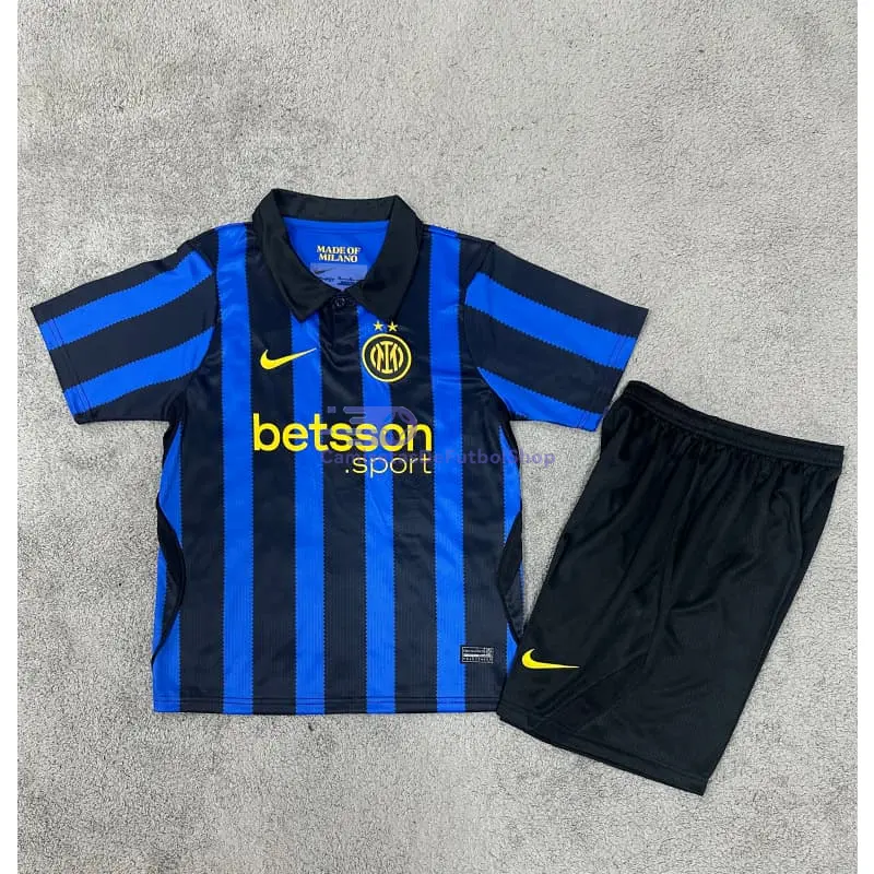 Camiseta Inter de Milan 2026/2027 1ª Equipación Azul/Negro Niño Kit