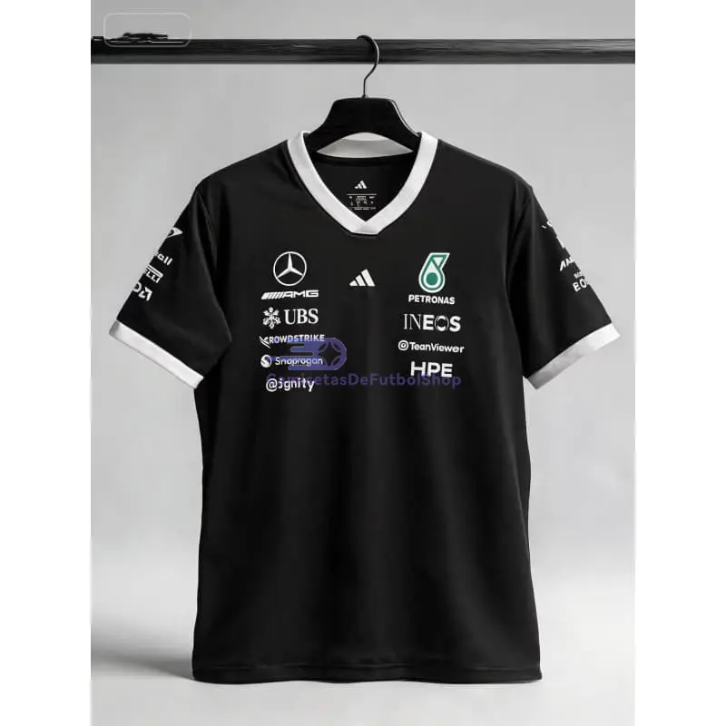 Camiseta Mercedes AMG Petronas F1 2026 Negro/Blanco