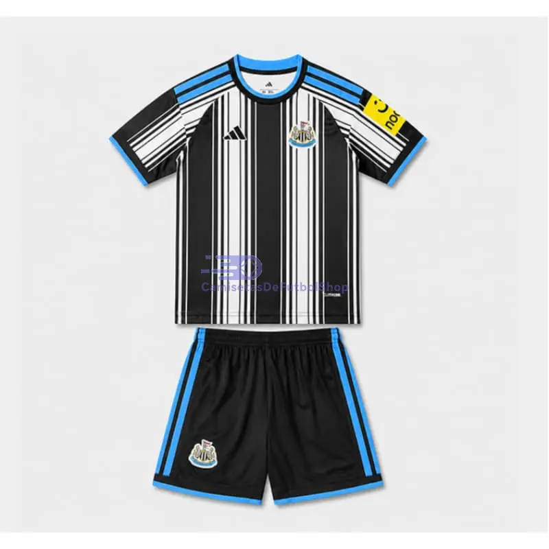 Camiseta Newcastle United 2026/2027 1ª Equipación Negro/Blanco Niño Kit
