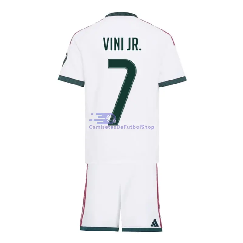 Camiseta VINI JR. 7 Real Madrid 2026/2027 1ª Equipación Blanco Niño Kit con Parche HP