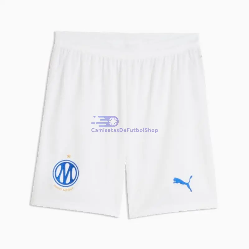 Pantalón Corto Olympique Marsella 2026/2027 1ª Equipación Blanco