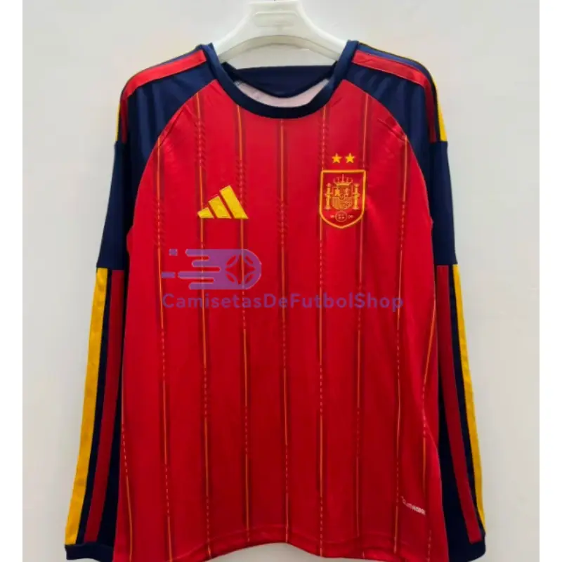 Camiseta España 2026 1ª Equipación Mundial ML Rojo/Azul 2 Estrellas