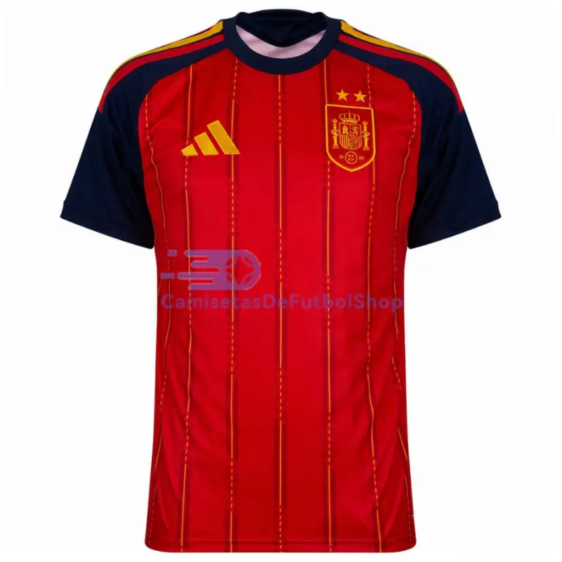 Camiseta España 2026 1ª Equipación Mundial ML Rojo/Azul 2 Estrellas