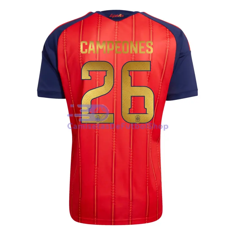 Camiseta España 2026 1ª Equipación Mundial Rojo/Azul Edición Campeones