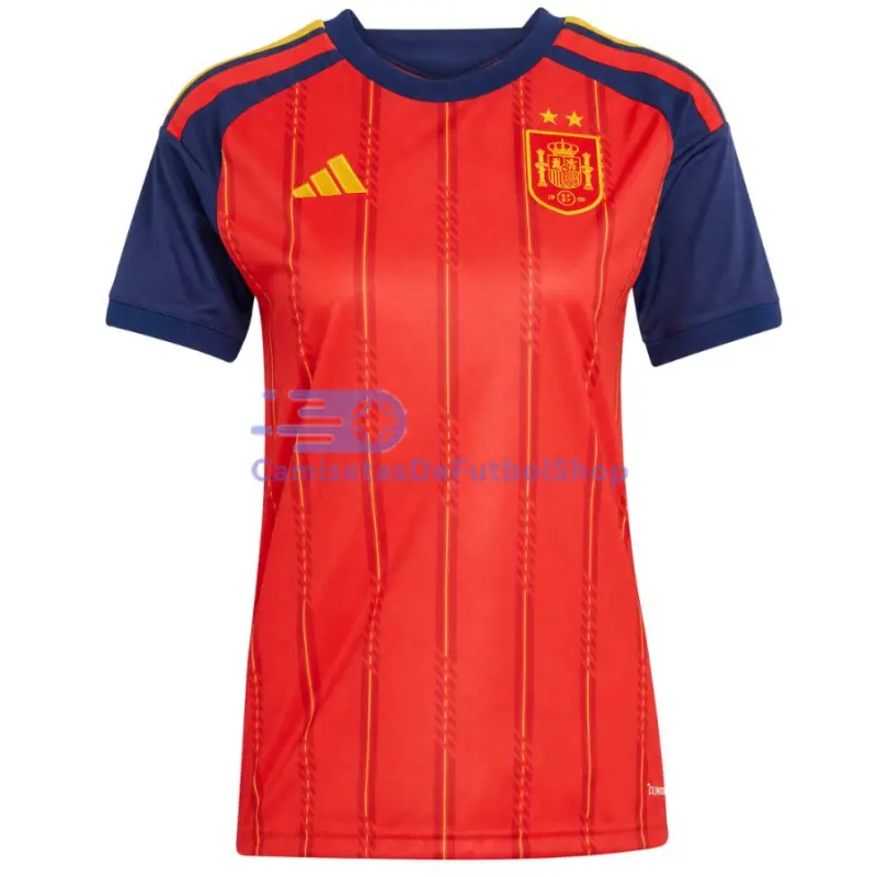 Camiseta España 2026 1ª Equipación Mundial Rojo/Azul Mujer 2 Estrellas