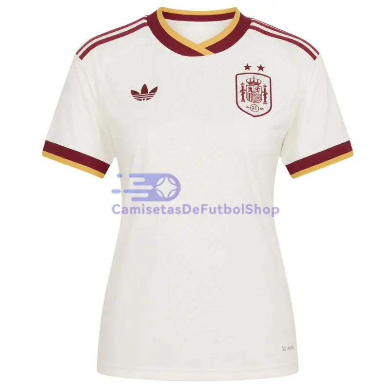 Camiseta España 2026 2ª Equipación Mundial Blanco Mujer 2 Estrellas