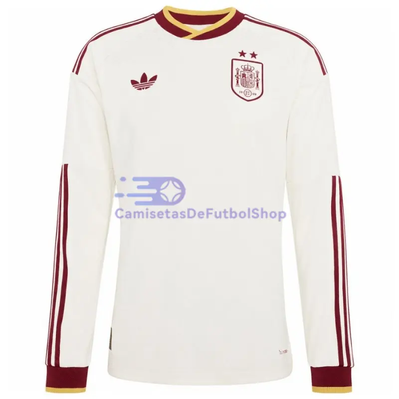 Camiseta España 2026 2ª Equipación Mundial ML Blanco 2 Estrellas