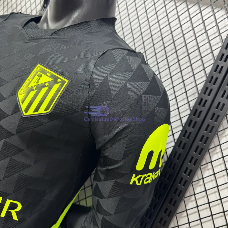 Camiseta Atlético de Madrid 2026/2027 2ª Equipación ML Negro (EDICIÓN JUGADOR)