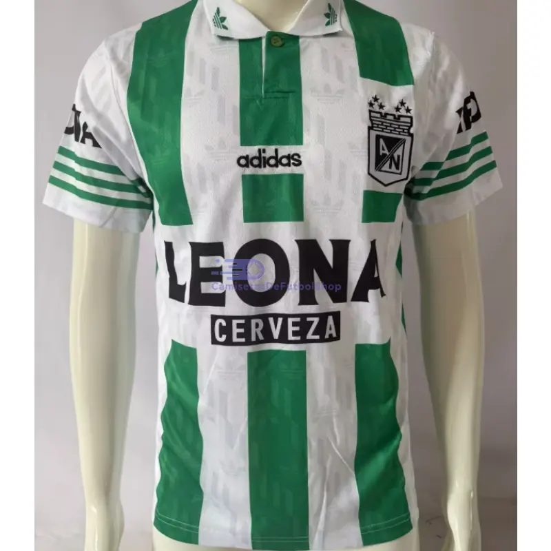 Camiseta Atlético Nacional 1996/1997 1ª Equipación Retro Verde/Blanco (EDICIÓN JUGADOR)