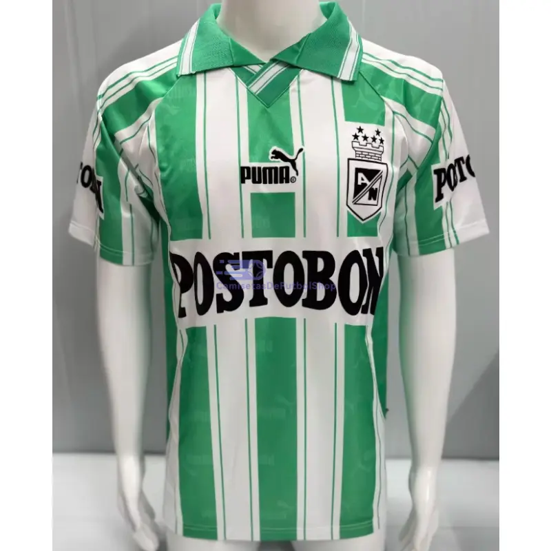 Camiseta Atlético Nacional 1998/1999 1ª Equipación Retro Verde/Blanco (EDICIÓN JUGADOR)
