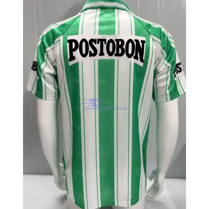 Camiseta Atlético Nacional 1998/1999 1ª Equipación Retro Verde/Blanco (EDICIÓN JUGADOR)
