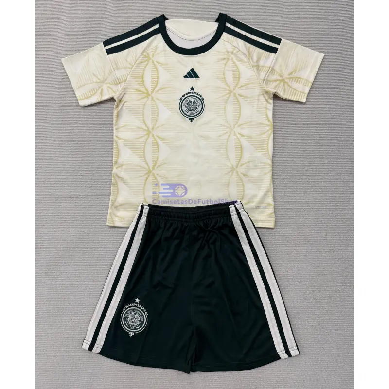 Camiseta Celtic 2026/2027 3ª Equipación Beige Niño Kit
