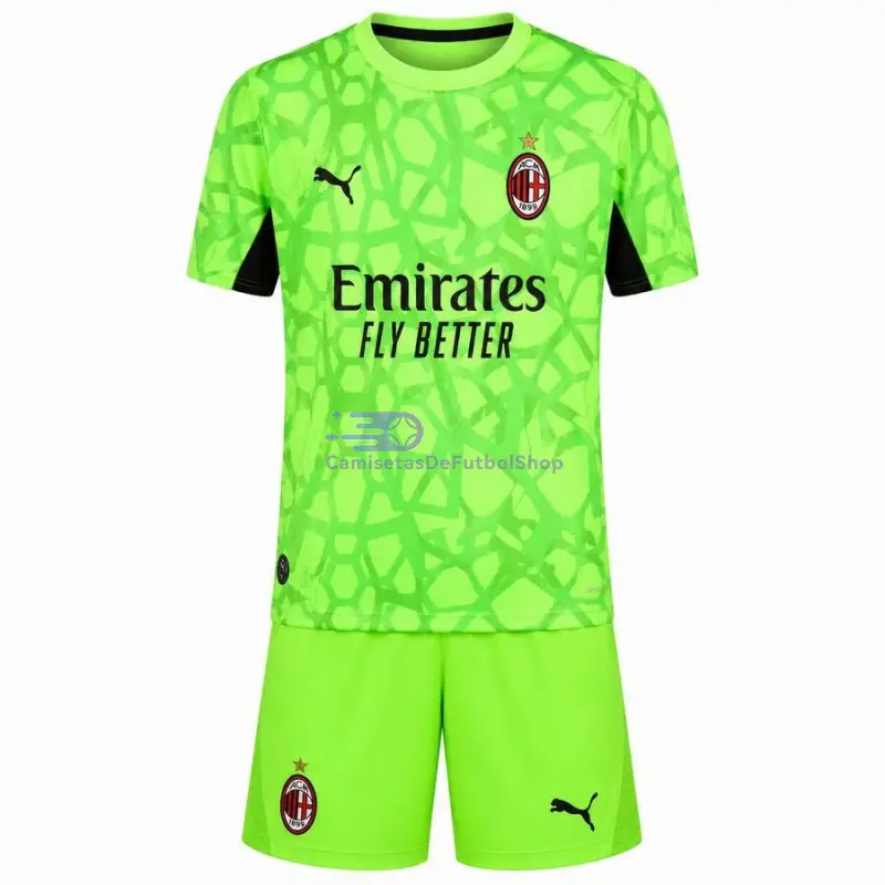 Camiseta de Portero AC Milan 2026/2027 3ª Equipación Verde Niño Kit