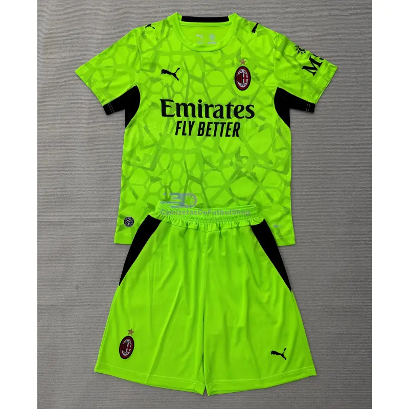 Camiseta de Portero AC Milan 2026/2027 3ª Equipación Verde Niño Kit