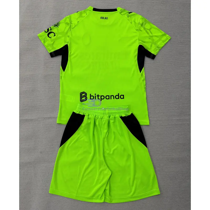 Camiseta de Portero AC Milan 2026/2027 3ª Equipación Verde Niño Kit