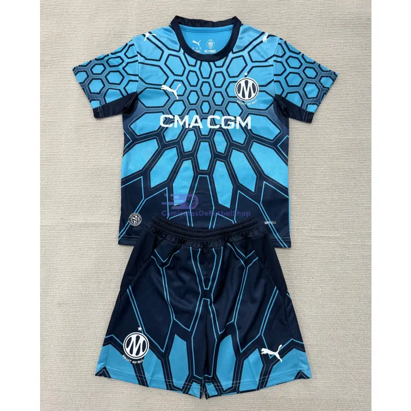 Camiseta de Portero Olympique Marsella 2026/2027 Azul Niño Kit
