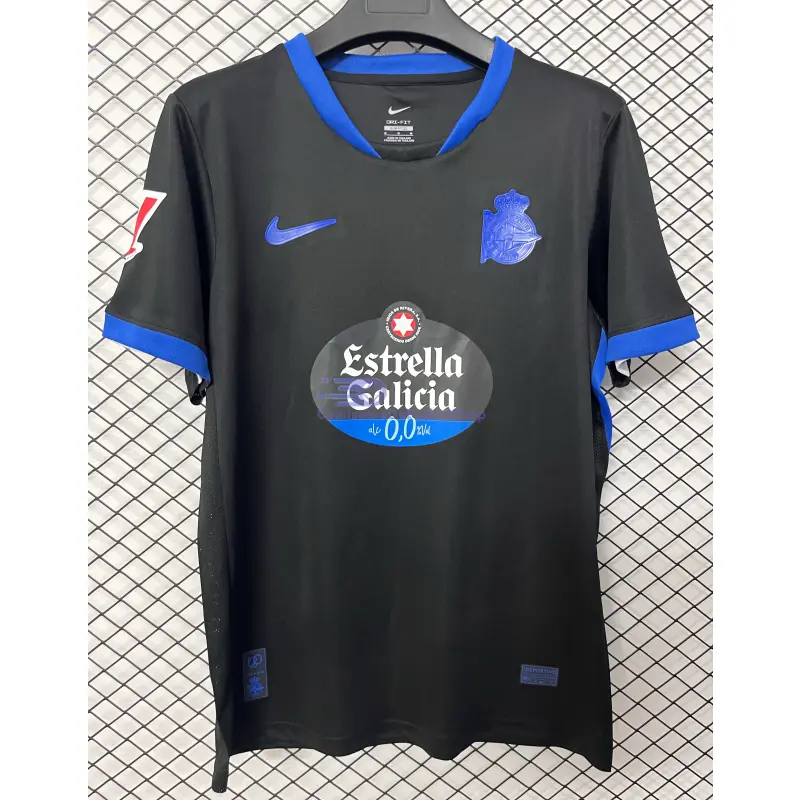 Camiseta Deportivo de La Coruña 2026/2027 2ª Equipación Negro con Parche La Liga