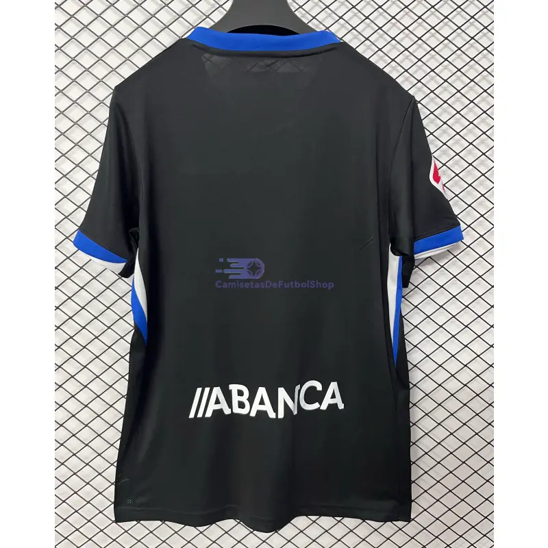 Camiseta Deportivo de La Coruña 2026/2027 2ª Equipación Negro con Parche La Liga