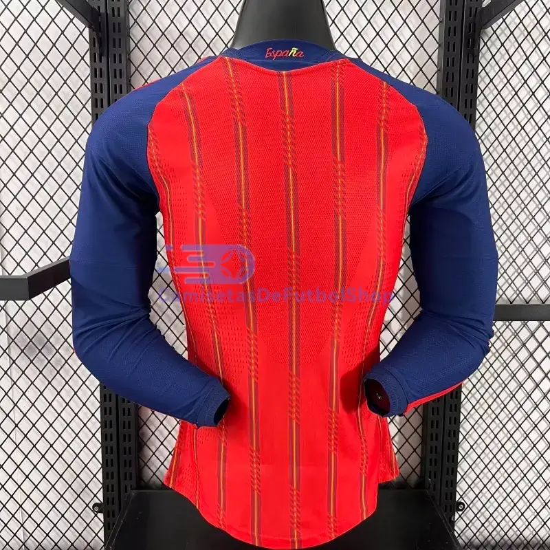 Camiseta España 2026 1ª Equipación Mundial ML Rojo/Azul Edición Final (EDICIÓN JUGADOR)