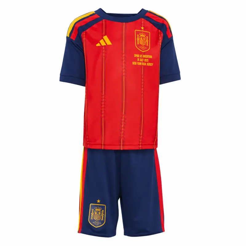 Camiseta España 2026 1ª Equipación Mundial Rojo/Azul Niño Kit Edición Final