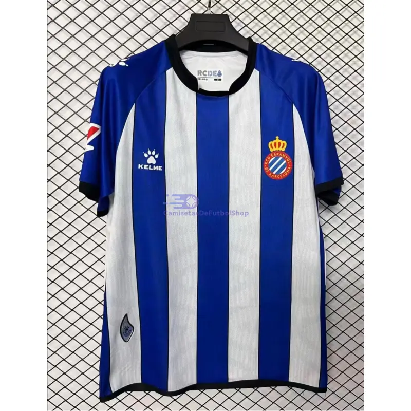 Camiseta Espanyol 2026/2027 1ª Equipación Azul/Blanco con Parche La Liga