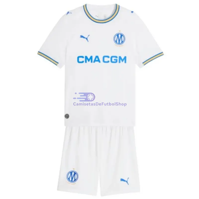 Camiseta Olympique Marsella 2026/2027 1ª Equipación Blanco Niño Kit