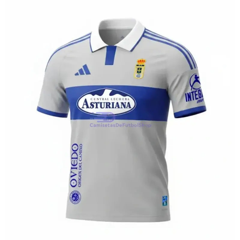 Camiseta Real Oviedo 2026/2027 3ª Equipación Blanco con Parche La Liga