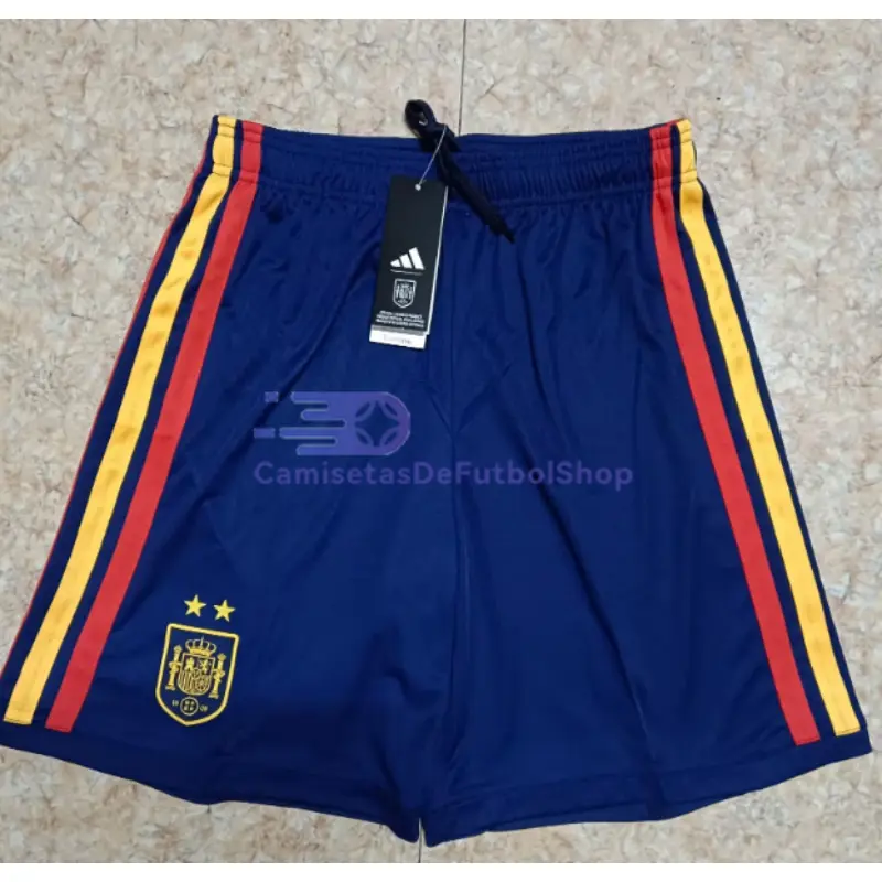 Pantalón Corto España 2026 1ª Equipación Mundial Azul 2 Estrellas