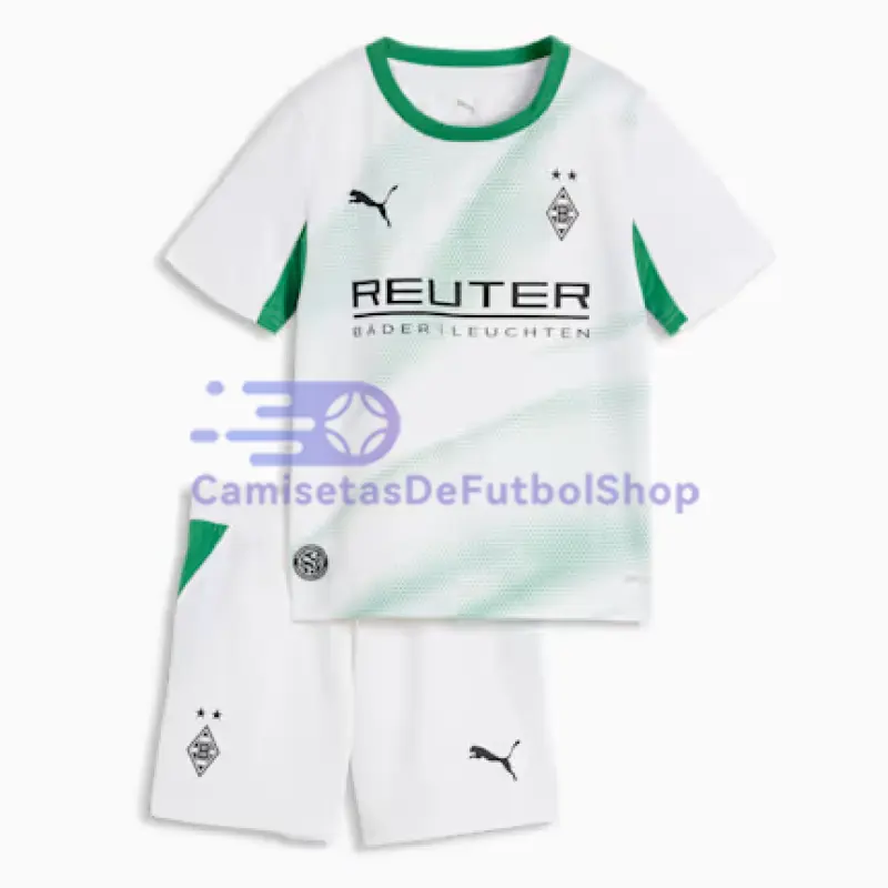 Camiseta Borussia Mönchengladbach 2026/2027 1ª Equipación Blanco Niño Kit
