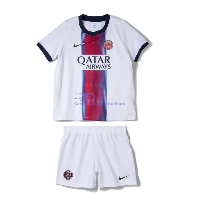 Camiseta PSG 2026/2027 2ª Equipación Blanco Niño Kit