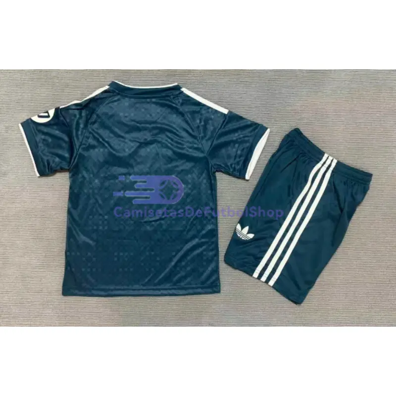 Camiseta Real Madrid 2026/2027 2ª Equipación Verde Oscuro Niño Kit con Parche HP