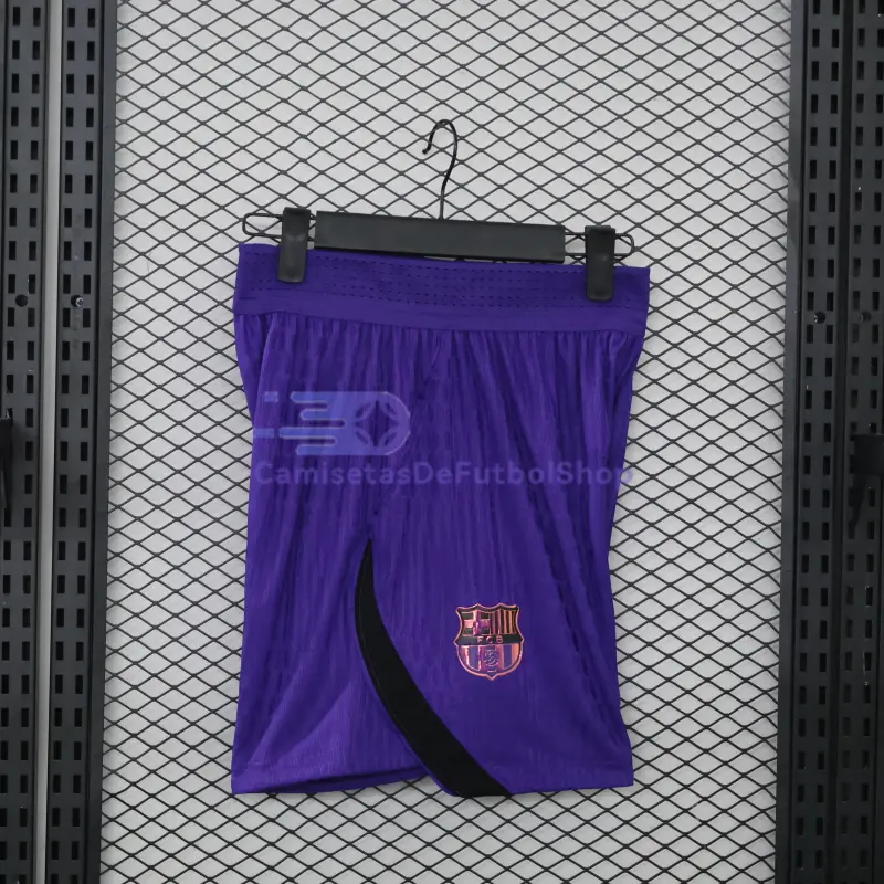 Pantalón Corto Barcelona 2026/2027 2ª Equipación Negro/Morado (EDICIÓN JUGADOR)