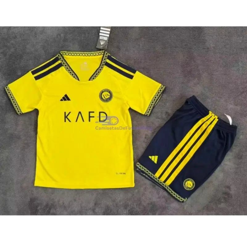 Camiseta Al Nassr 2026/2027 1ª Equipación Amarillo Niño Kit