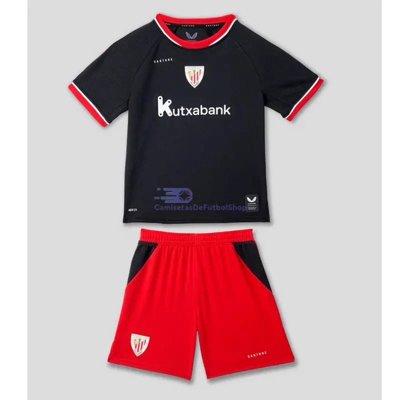 Camiseta Athletic de Bilbao 2026/2027 2ª Equipación Negro Niño Kit