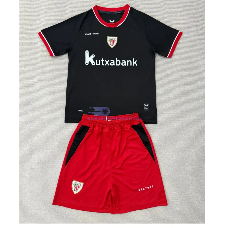 Camiseta Athletic de Bilbao 2026/2027 2ª Equipación Negro Niño Kit