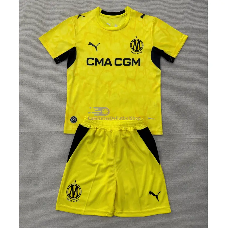 Camiseta de Portero Olympique Marsella 2026/2027 Amarillo Niño Kit