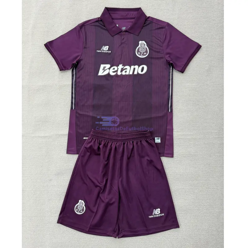 Camiseta Porto 2026/2027 2ª Equipación Morado Oscuro Niño Kit