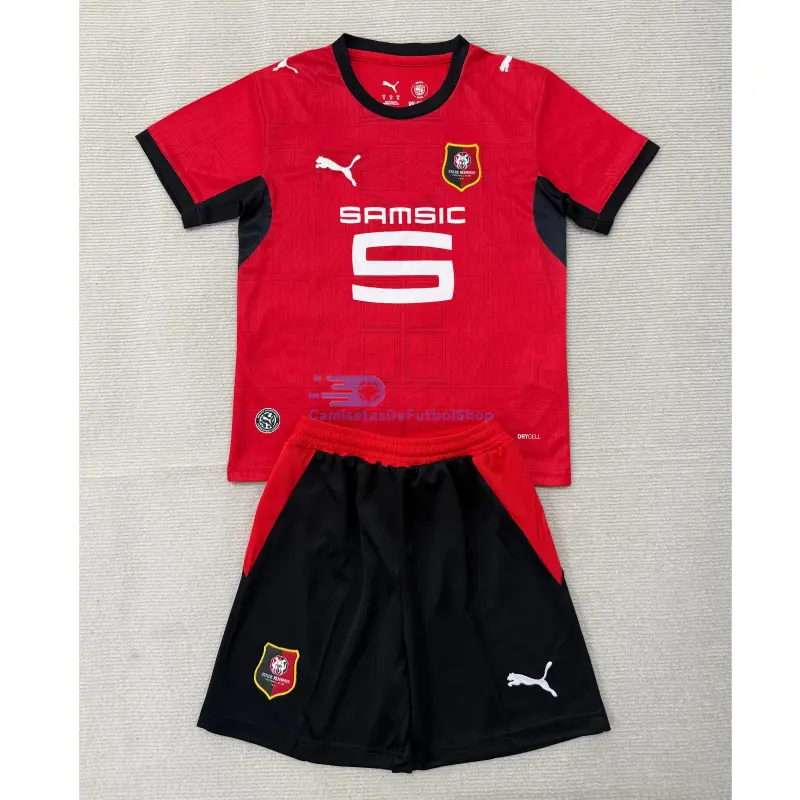 Camiseta Stade Rennais 2026/2027 1ª Equipación Rojo Niño Kit