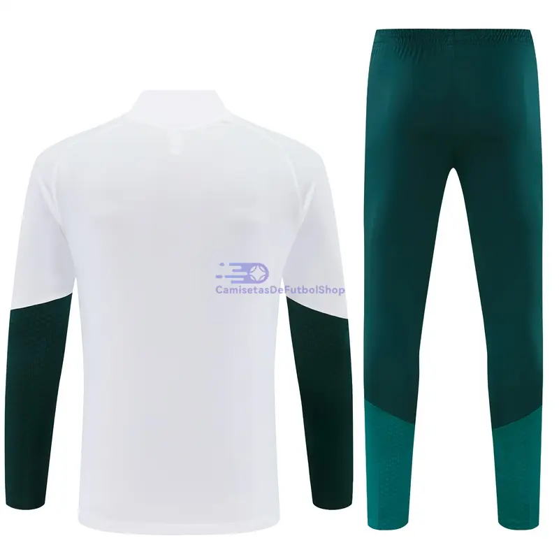 Sudadera De Entrenamiento Real Madrid 2026/2027 Blanco/Verde Oscuro