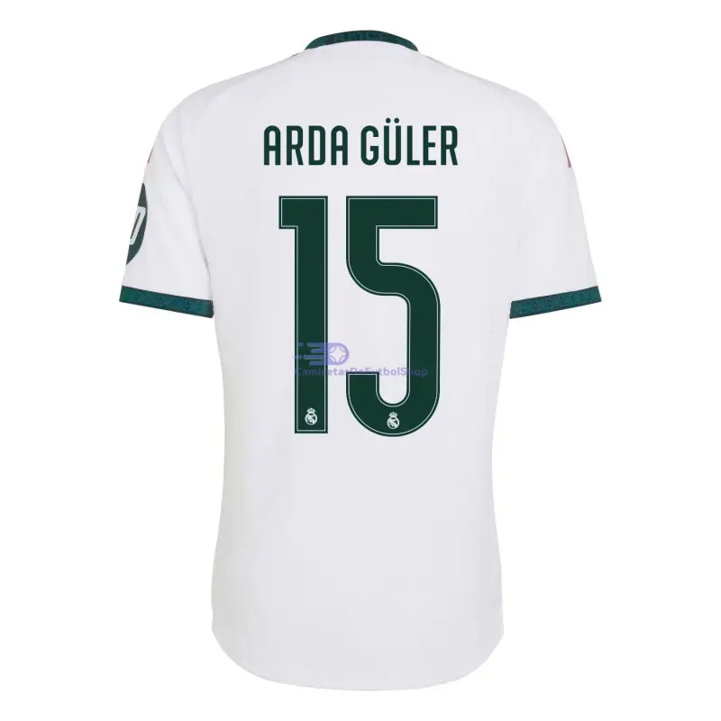 Camiseta ARDA GÜLER 15 Real Madrid 2026/2027 1ª Equipación Blanco con Parche HP