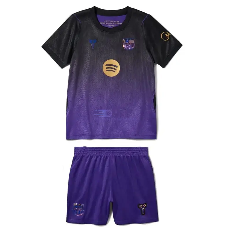 Camiseta LAMINE YAMAL 10 Barcelona 2026/2027 2ª Equipación Negro/Morado Niño Kit UCL