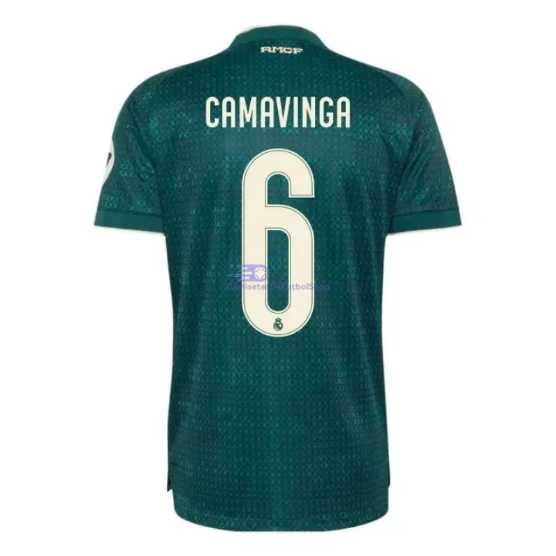 Camiseta CAMAVINGA 6 Real Madrid 2026/2027 2ª Equipación Verde Oscuro con Parche HP