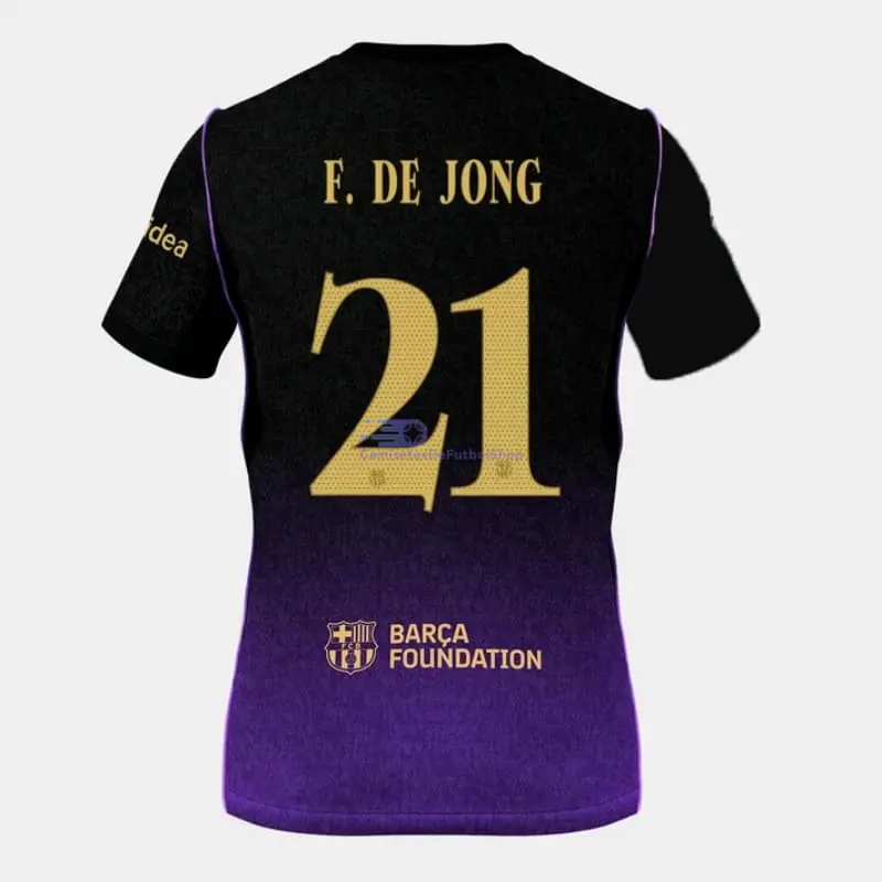 Camiseta F. DE JONG 21 Barcelona 2026/2027 2ª Equipación Negro/Morado UCL