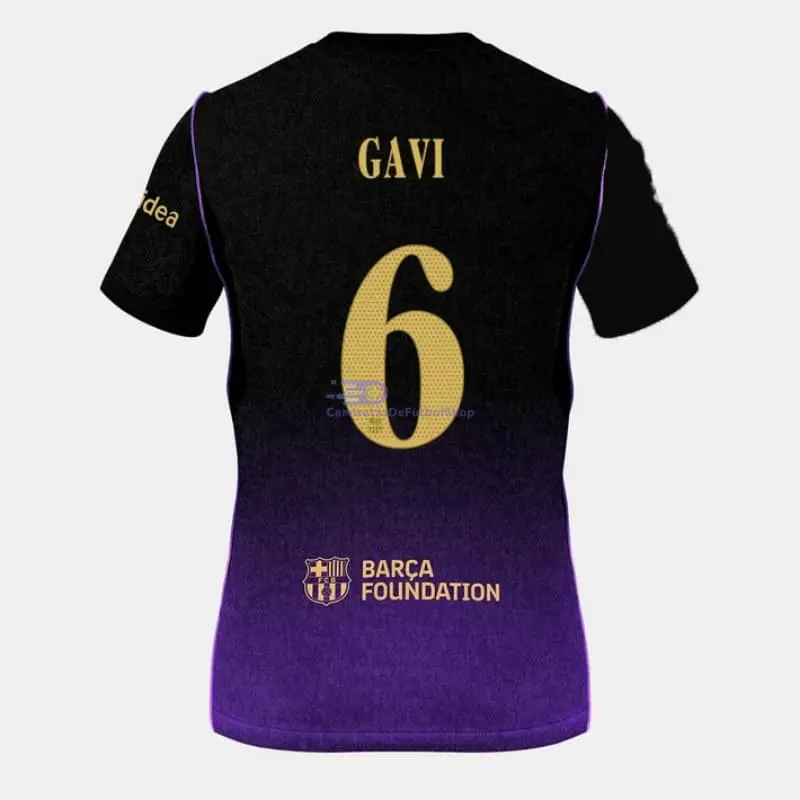 Camiseta GAVI 6 Barcelona 2026/2027 2ª Equipación Negro/Morado UCL